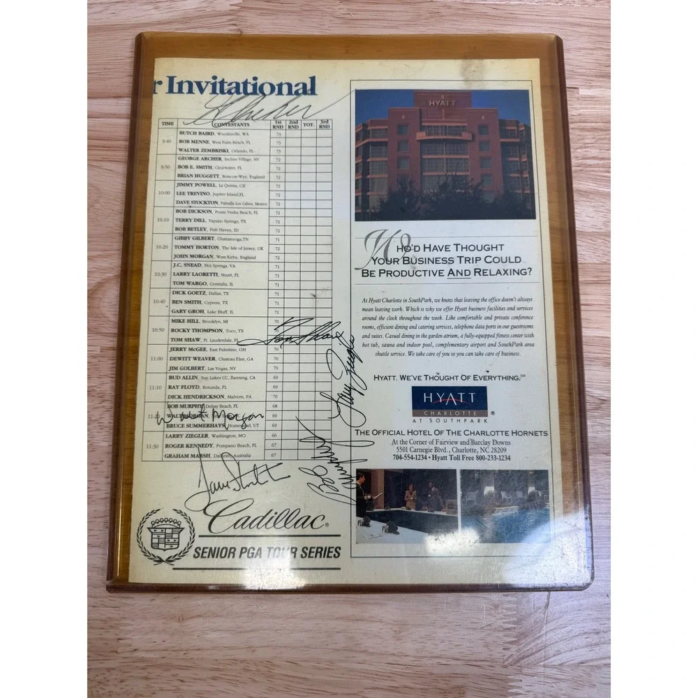 Signed 1995 Paine Webber Invitational Golf Program Cadillac Senior PGA Tour Vtg
